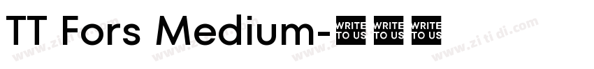 TT Fors Medium字体转换